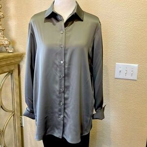 Tahari Sage Sateen Blouse